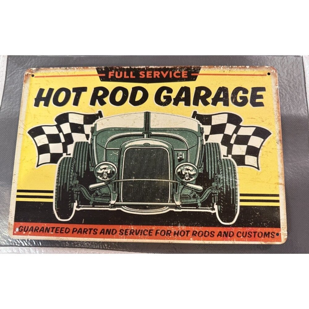 NEW Hot Rod Garage Aluminum Metal sign 8x11 3/4"
